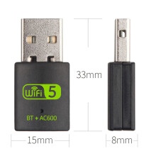 1PCS USB Wireless Blue-tooth Adapter 600Mbps Dual Band 2.4Gh/5Ghz WiFi Receiver