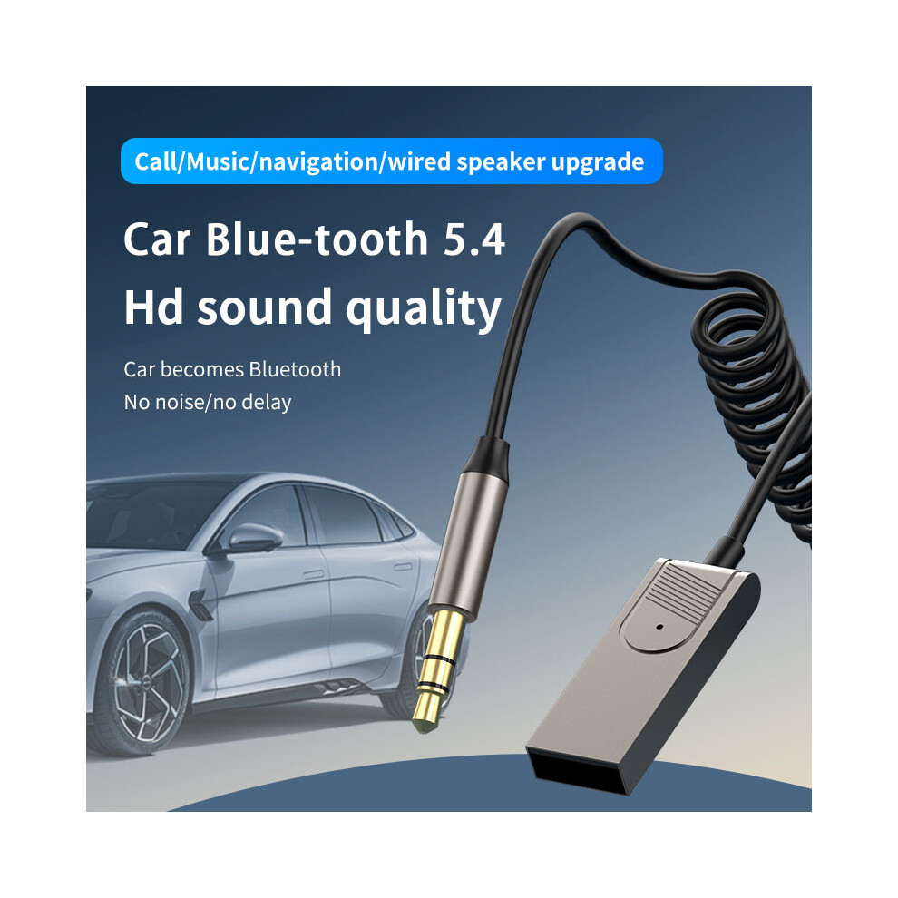3.5Mm Usb Receiver -Tooth Aux Car Auto Stereo Audio Stretchable Adapter Cord Blue 320997550693