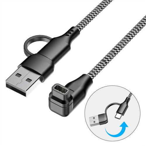 ?1M 2-in-1 Watch Charging Cable Replacement Type-C + USB For COROS Pace Pro