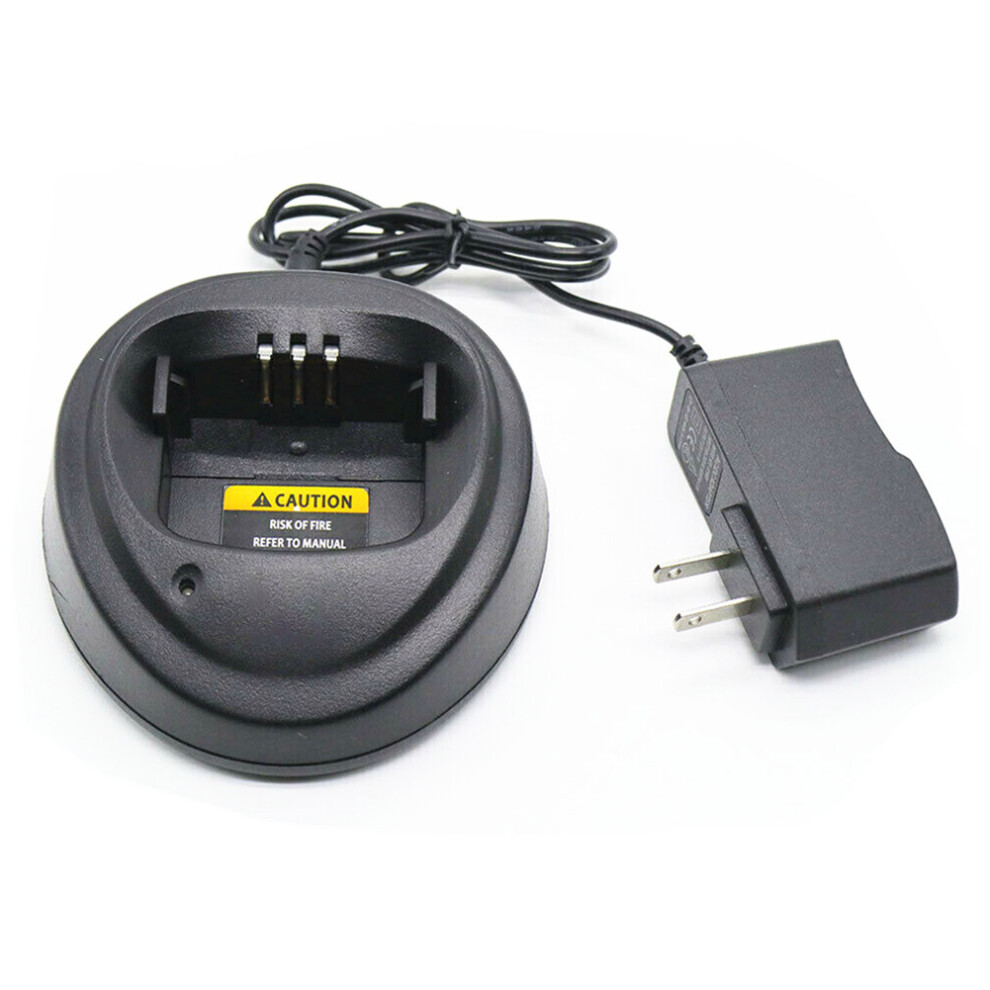 (Us Plug) Battery Charger For Motorola Radio Walkie Talkie Cp150 Cp200 Cp040 Pr400 Gp3688 Black 320997543435