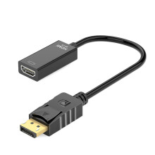 (Black) DP to HDMI Female Adapter Cable 4K for PC, Laptop & Desktop - High-Definition Video Connector