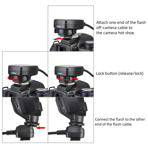 Flash off-camera Cable TTL Synchronized Continuous Flash Cable For Nikon SB-600 SB-800 1