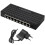 (Black EU) 1PCS 8 Port 10/100Mbps Unmanaged Ethernet Network Switch Network Hub 1