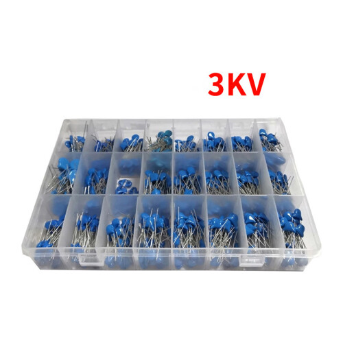 (Capacitance-3KV) 1KV 2KV 3KV 24 Value High Voltage Ceramic Capacitor Assortment Box Kit 2