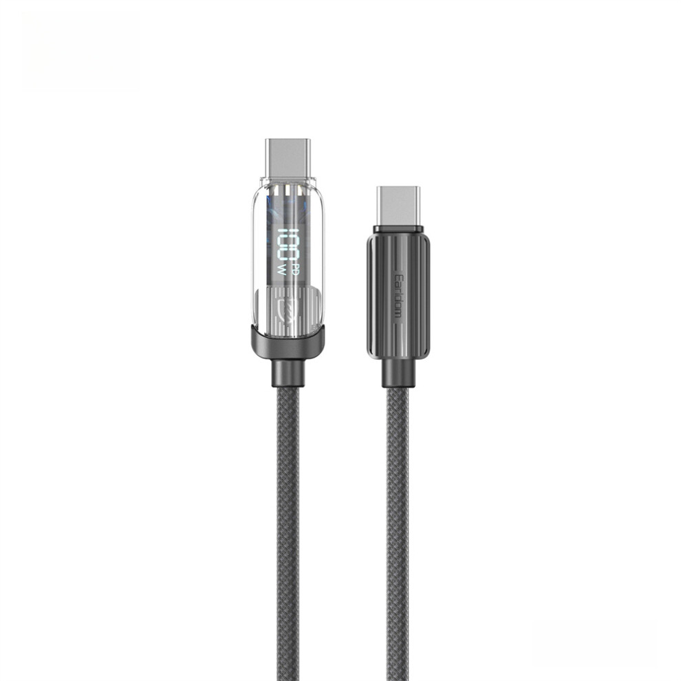 100W Usb-C To Usb-C Fast Charging Cable With Led Display, 1M Type-C Charger Cord 413590468240