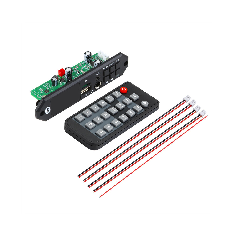 (Silicone Remote Control) Car Radio Module -Tooth Mp3 Decoder Board Usb Tf Fm Music Player Karaoke Blue 320997548829