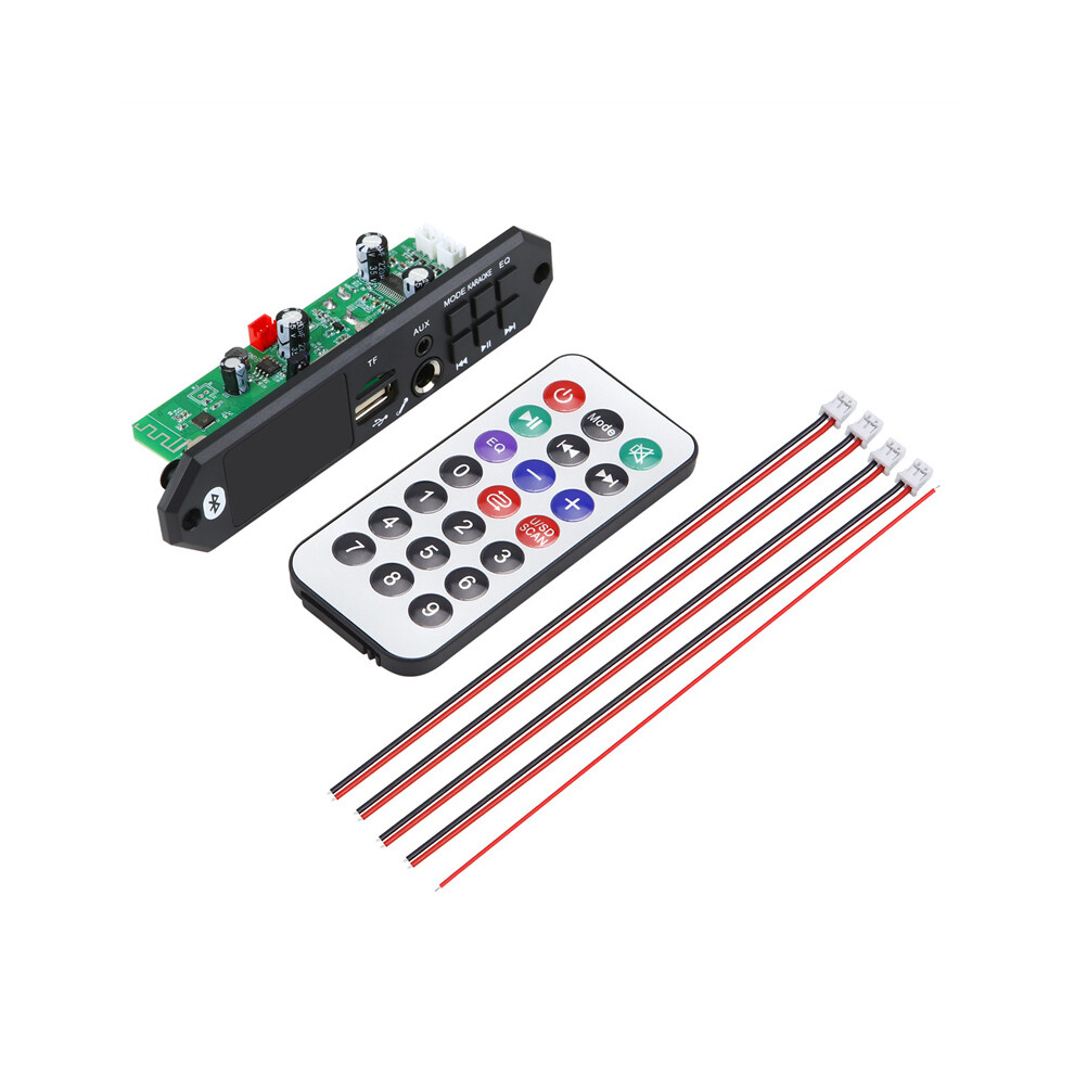 (S Remote Control) Car Radio Module -Tooth Mp3 Decoder Board Usb Tf Fm Music Player Karaoke Blue 320997548836