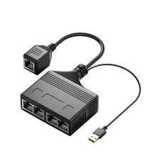 (C-Network splitter) NEW RJ45 LAN Ethernet Splitter Adapter, 1 to 3/4 Port Network Cable Connector