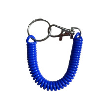 Anneau porte-clés en acier avec ressorts rétractables, dragonne spirale avec bracelet flexible, porte-clés extensible pour téléphone et clés.