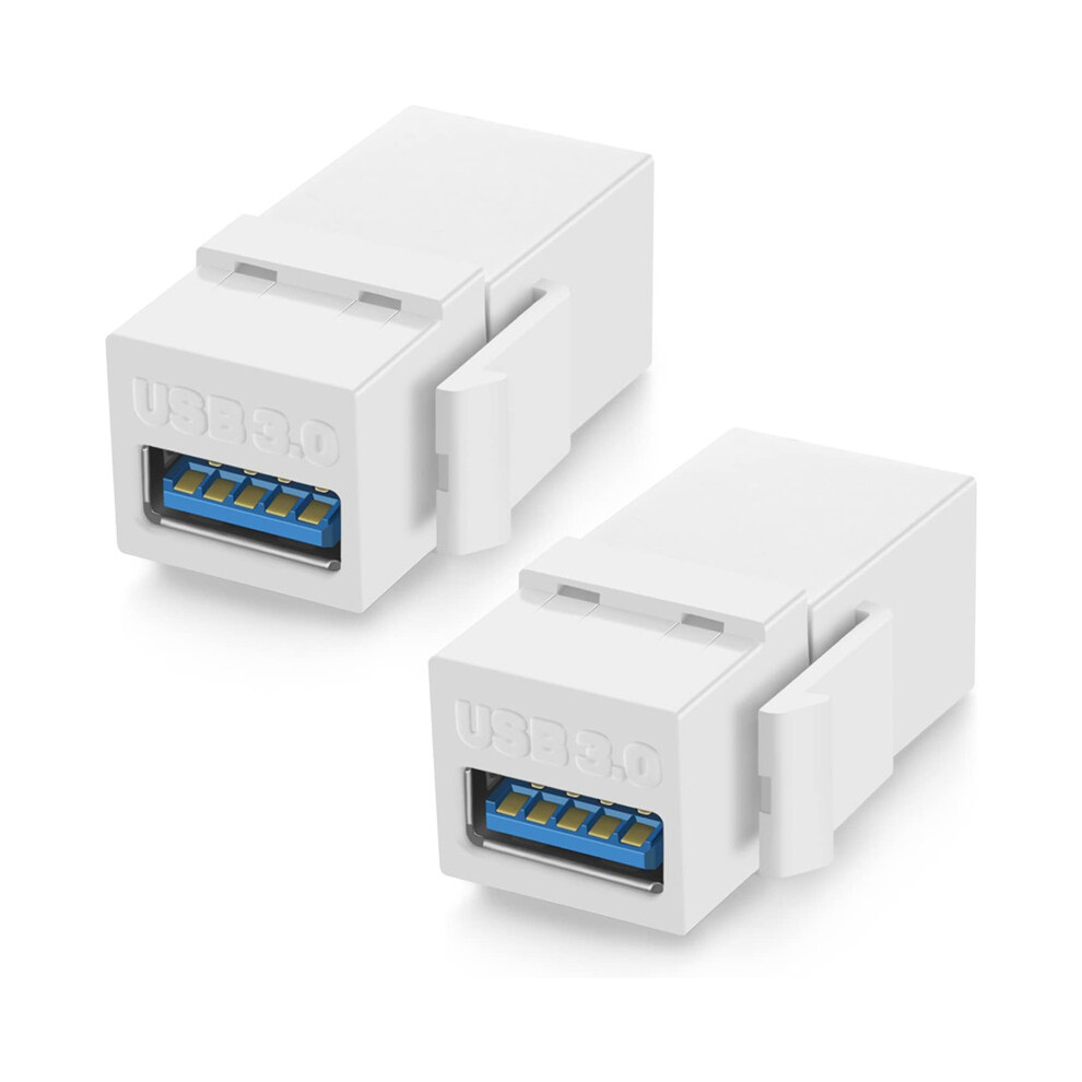 (White) Usb 3.0 Female To Female Extension Keystone Jack Coupler Connector Adapter Converter Usb A To Usb A White 320997569190