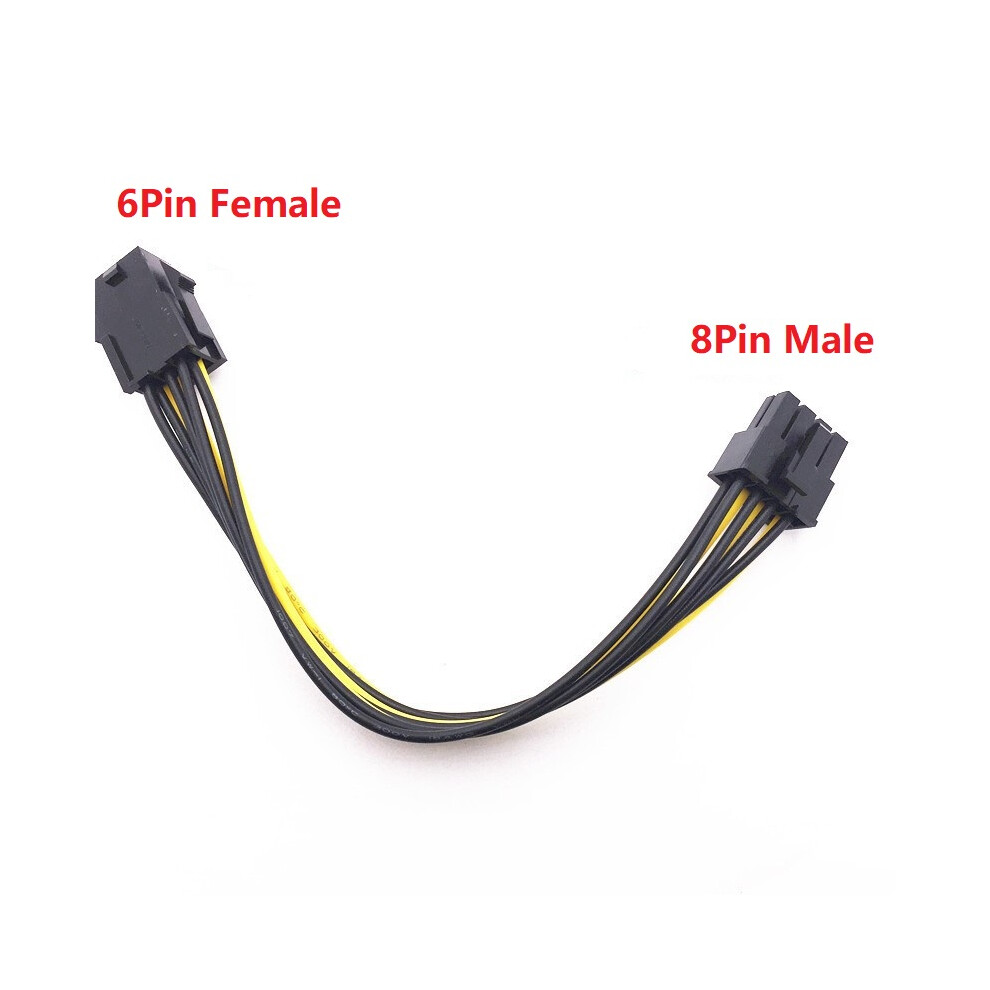 (6P Female To 8P Male) 6Pin To 8Pin Power Supply Cable Extension Cable Graphics Card Power Cable 320997570219