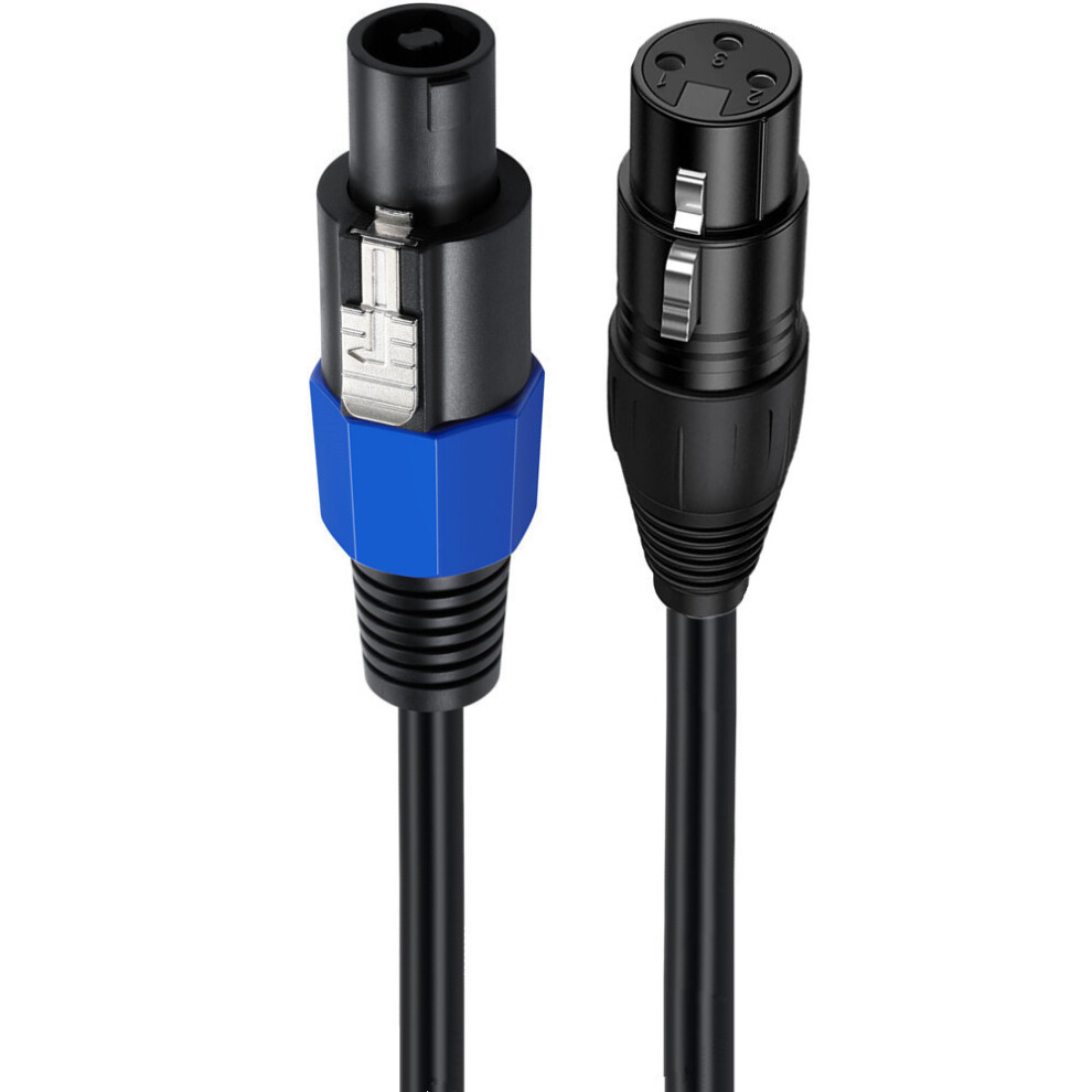 (Speakon Male To Xlr Female, 1.8M) Speakon Male To 3-Pin Xlr Female Extension Cable Stage Mic Audio Wire 1.8M/3M/5M Black/Blue 320997570431