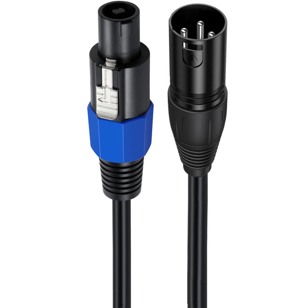 (Speakon Male To Xlr Male, 1.8M) Speakon Male To 3-Pin Xlr Female Extension Cable Stage Mic Audio Wire 1.8M/3M/5M Black/Blue 320997570462