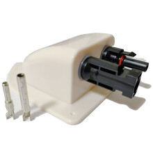(White) Photovoltaic Connector Sealed Box Dual Hole ABS Wire Connector Sealed Box For RV