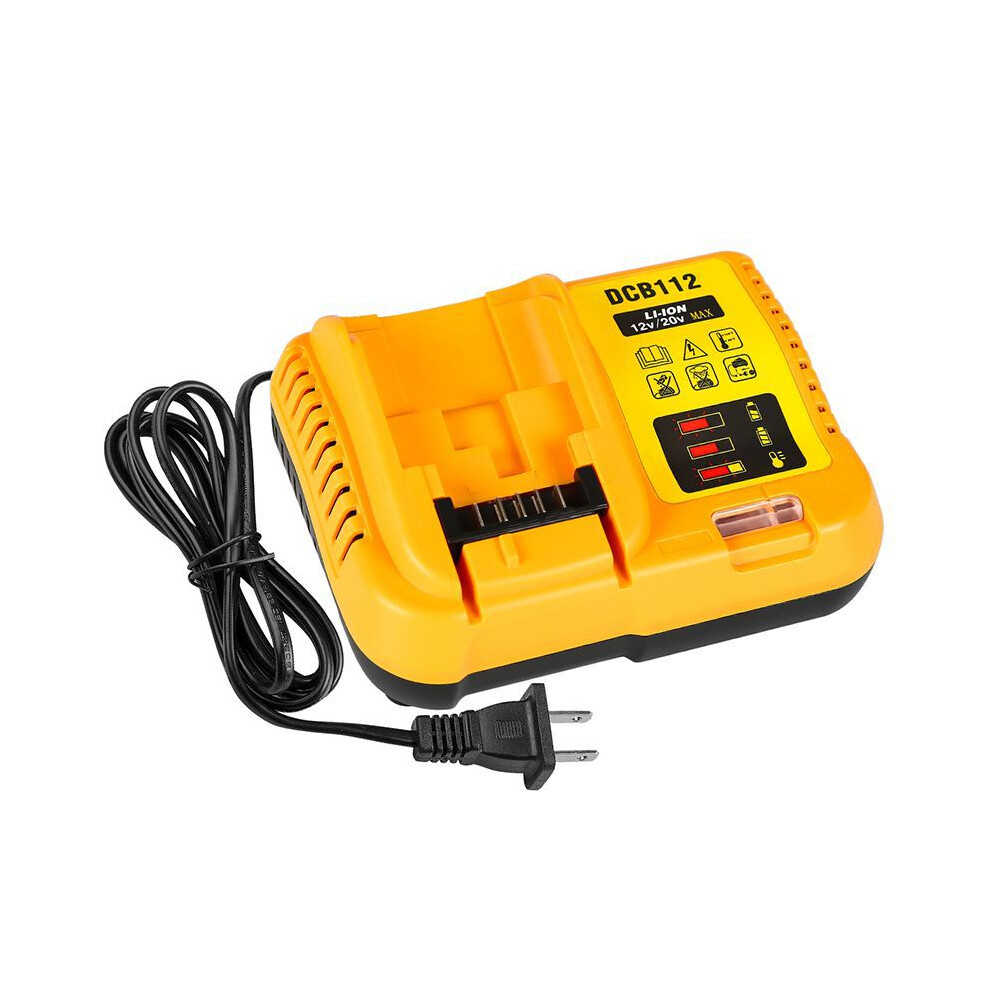 (Uk) For Dewalt 10.8V/18V/20V Power Tool Lithium Battery Charger Dcb112 Rapid Charger 320997571414