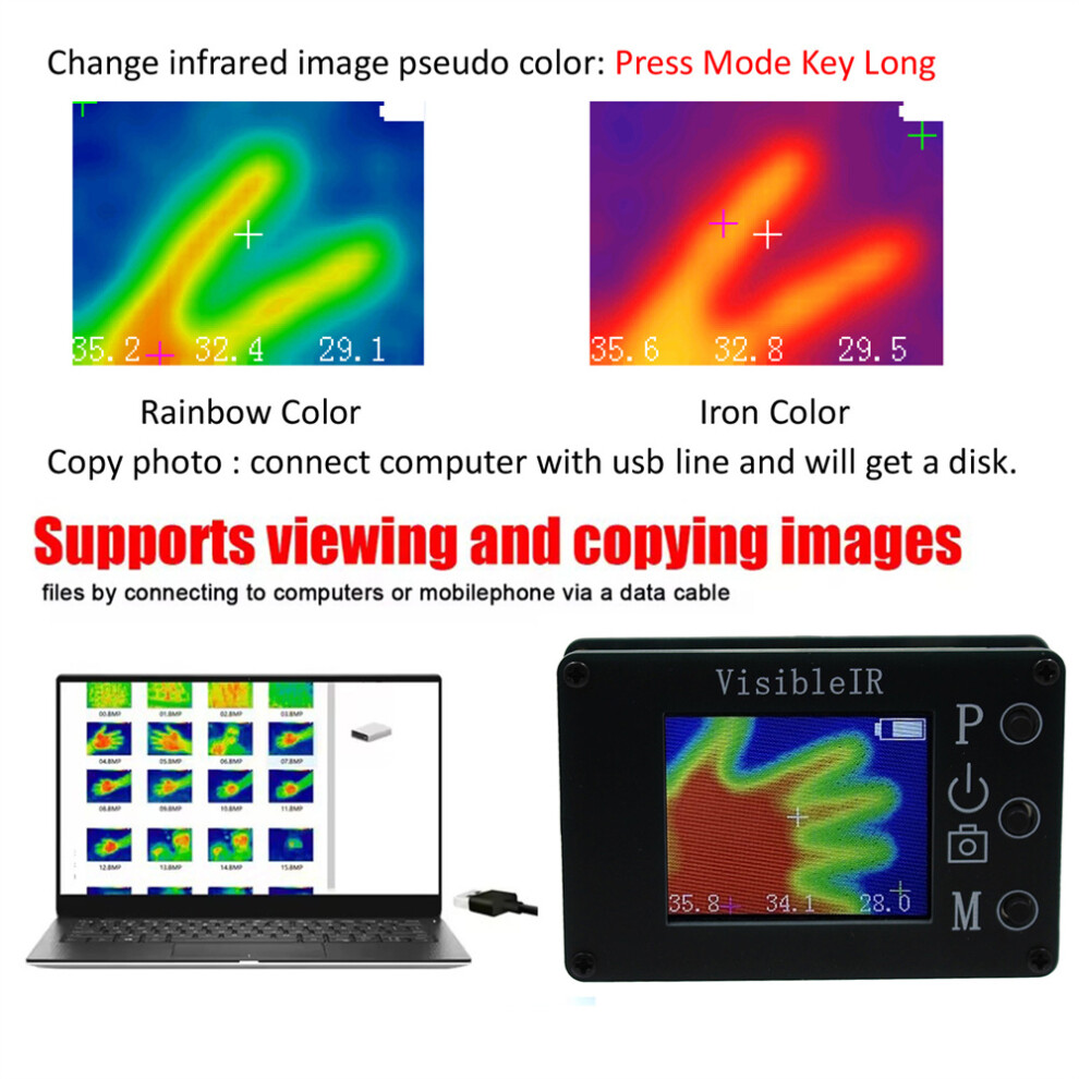Digital Infrared Thermal Imaging Camera Thermal Imager Temperature Sensors Light 320997554042