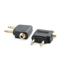 5Pcs 3.5mm Airplane Headset Adapter  Mono Airplane Headphone Jack Audio Adapter
