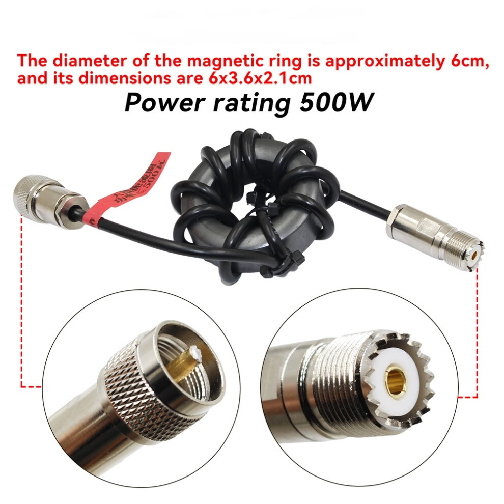 ( 500W) Shortwave Choke Magnetic Ring 1.8-54Mhz Suitable For Hf Shortwave Radio Black 320997554226