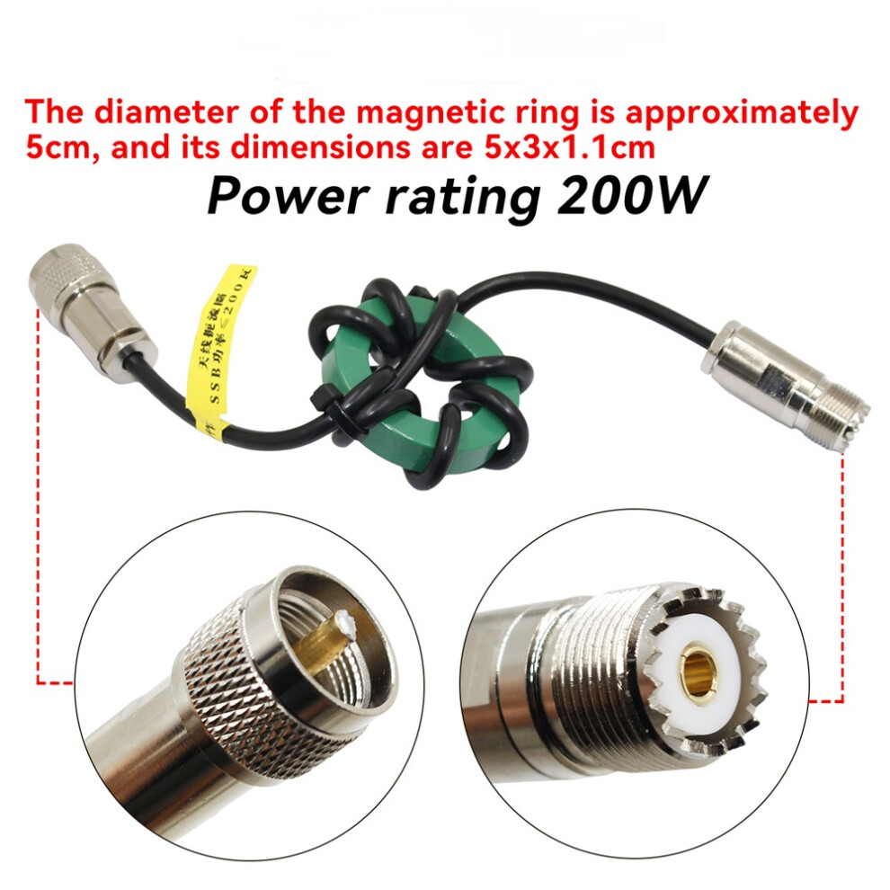 ( 200W) Shortwave Choke Magnetic Ring 1.8-54Mhz Suitable For Hf Shortwave Radio Green 320997554219