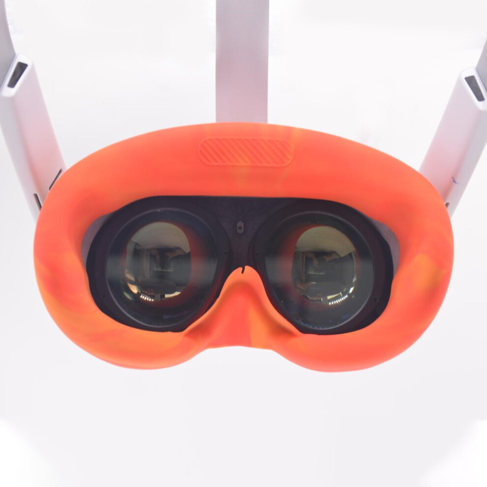 (Orange) For PICO 4 VR Glasses Silicone Mask with Nosepiece VR Device Accessories