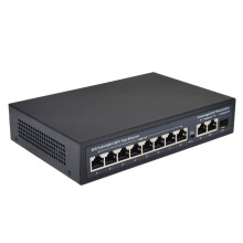 (US) 8-Port 100Mbps + 2-Port Gigabit + 1-Port Gigabit SFP POE Switch w/ Power Cord