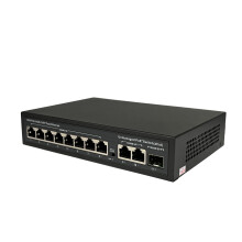 (US) 8-Port Gigabit+2 Gigabit+1 Gigabit SFP Full Gigabit POE Switch with Power Cord