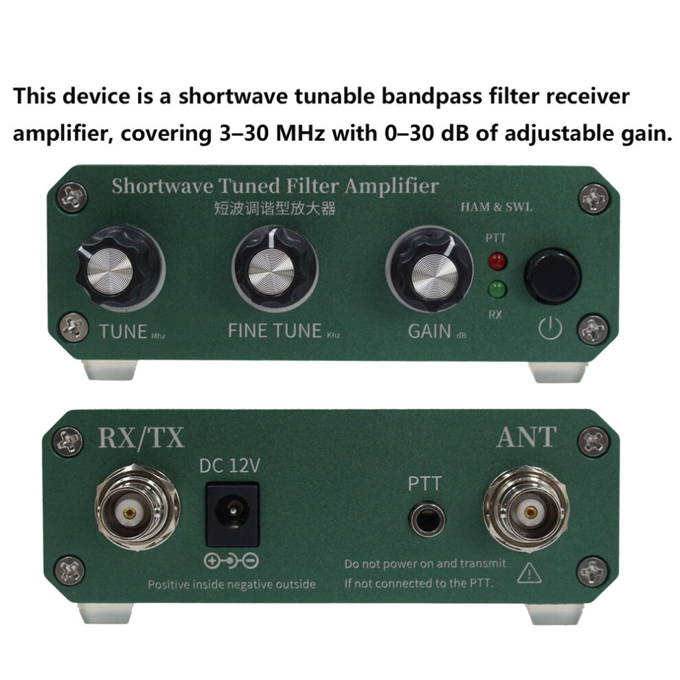 Shortwave Tunable Amplifier Frequency 3?C30 Mhz Gain Adjustable 0?C30 Db 320997554721