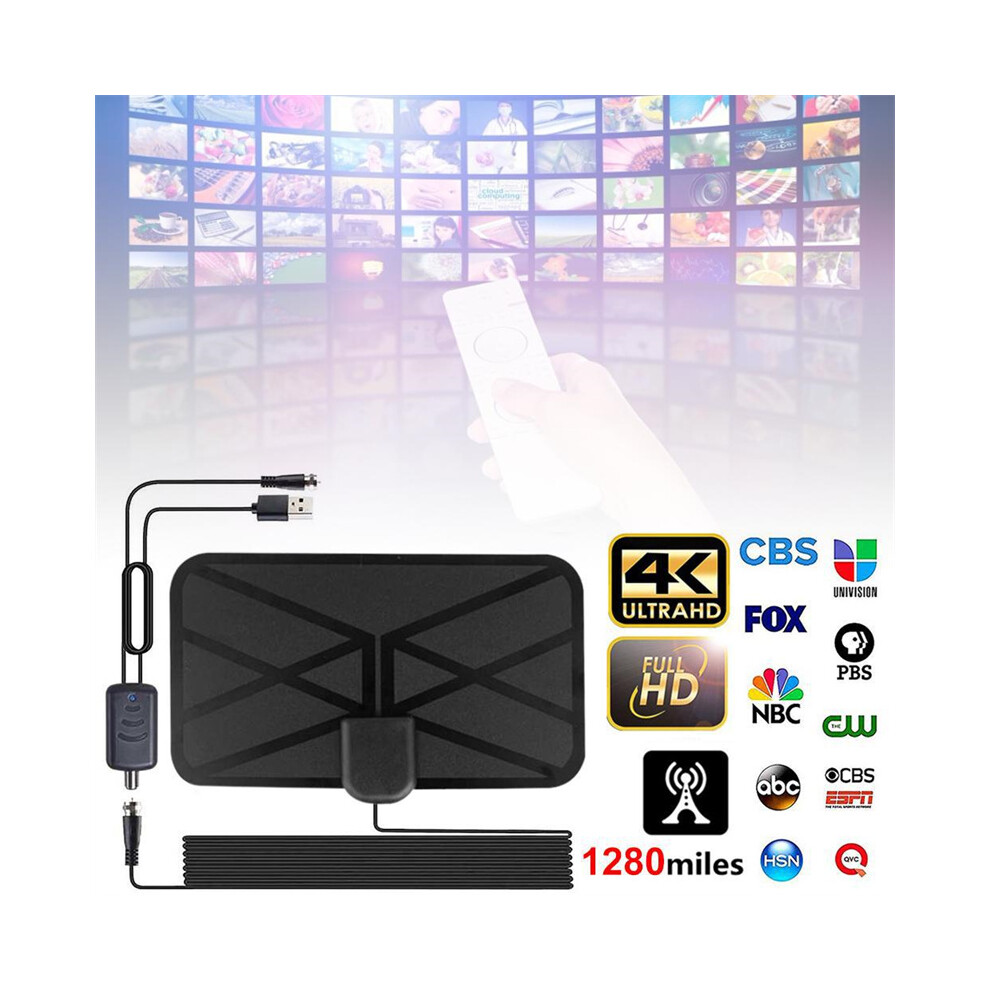 4K 8K 1080P 25Db Digital Tv Antenna High Gain Hd Tv Dtv Indoor Aerial Hd Flat Design Light 320997555582