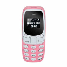 (Pink) BM10 Tasca Tiny Mini Cellulare Tastiera GSM Dual SIM Bluetooth-compatible