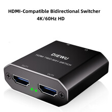 HDMI-Compatible Switcher TV PC 4K60Hz HD Splitter 1 Input 2 Output 2 Input 1 Out Bi-Directional Switcher