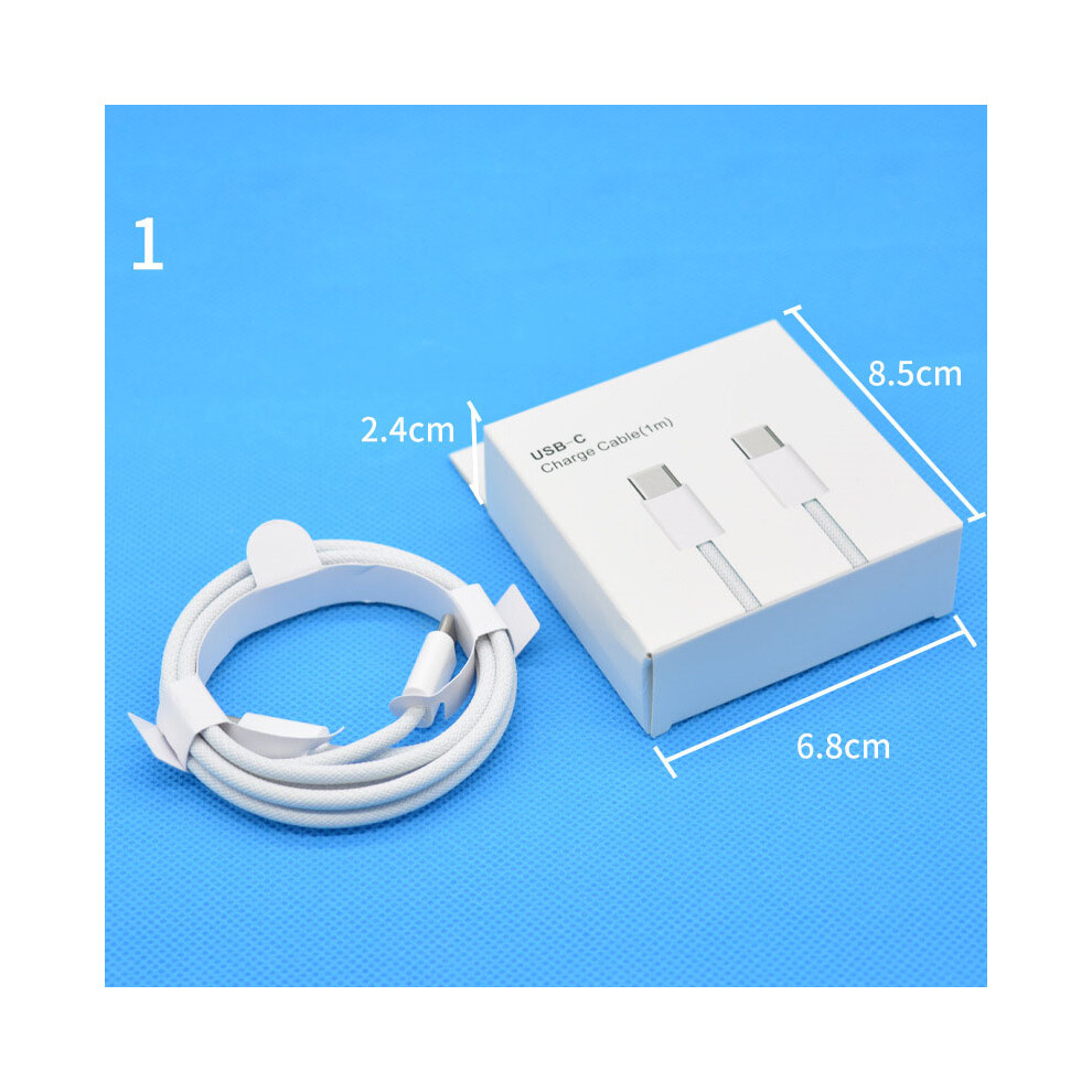(1M) 1Pcs Usb-C To Usb-C Fast Charging Cable Type-C Quick Charging Cord Data 320997561163