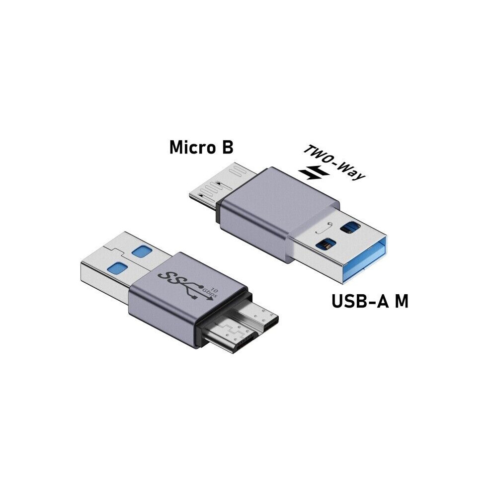 (A Male To Microb) Usb C To Micro B Adapter, Type C Male To Micro B Male Connector, Usb 3.0 Fast Data Transfer Cable 123643926510