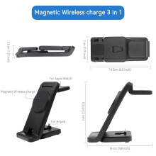 15W Wireless Charger Charging Station 3In1 Stand Portable Charging Stand