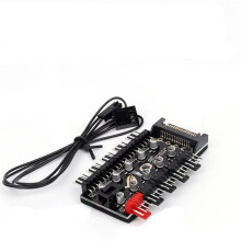 Motherboard PWM Cooler Fan HUB Splitter PC Speed Controller Adapter(SATA)