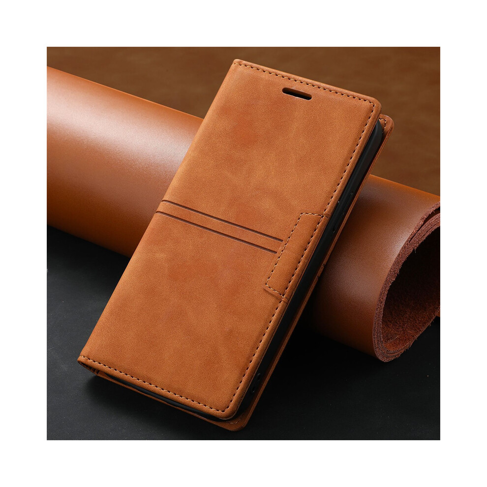 (Brown, for iphone 11 6.1) Suitable For iPhone 11/12/13 Pro MAX Case Multi-Function Flip Cover Leather Case