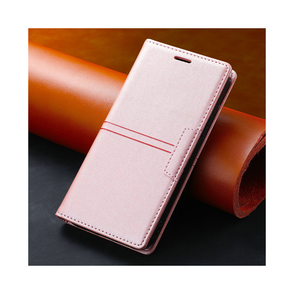 (Rose Gold, for iphone 12/12 pro) Leather Flip Case for iPhone 11/12/13 Pro Max - Multi-Function Protective Cover