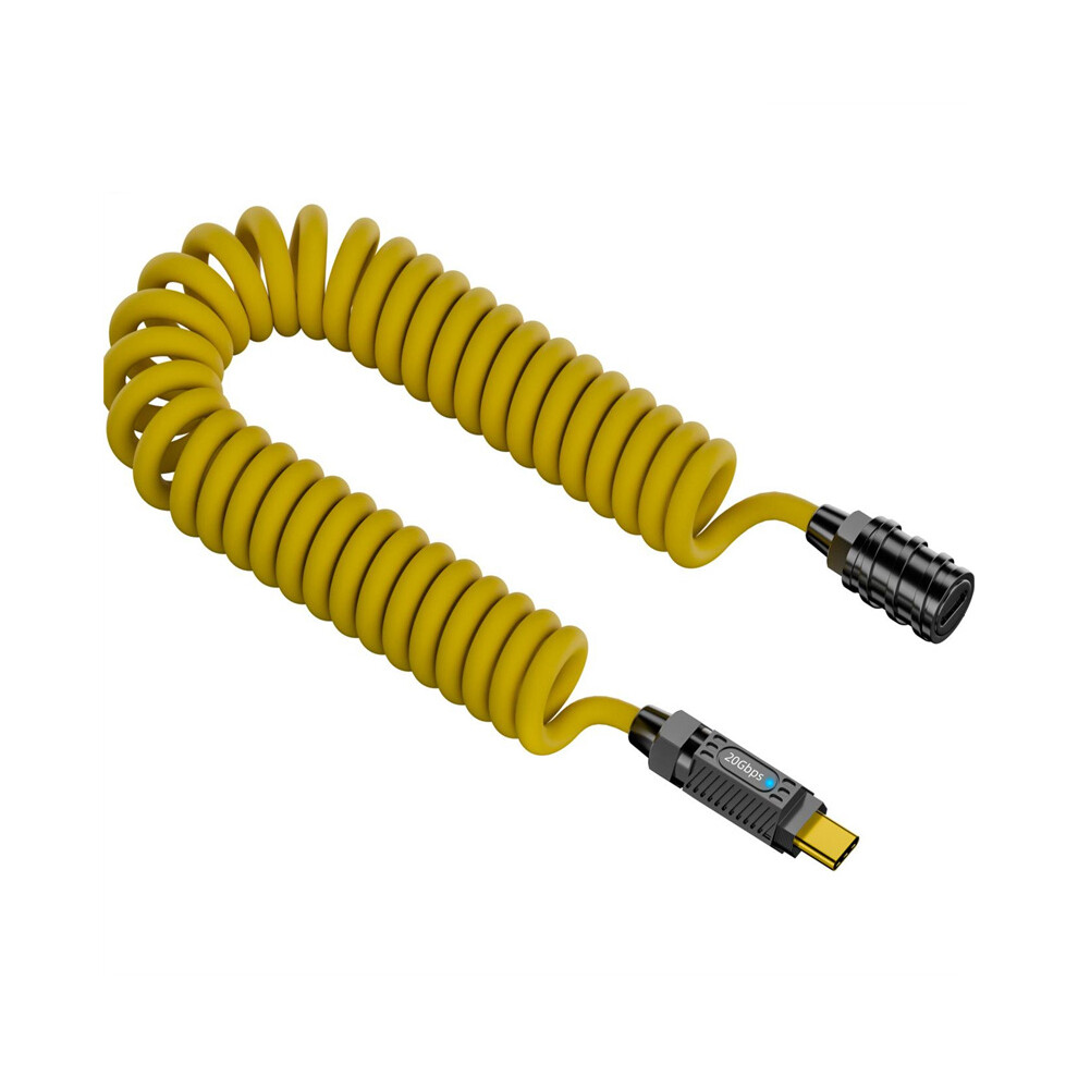 (Type-C Male-C Female) For Laptop Type-C 140W/20Gbps 8K Hd Usb-C Keyboard Cable Mechanical Spring Cable 320997562696