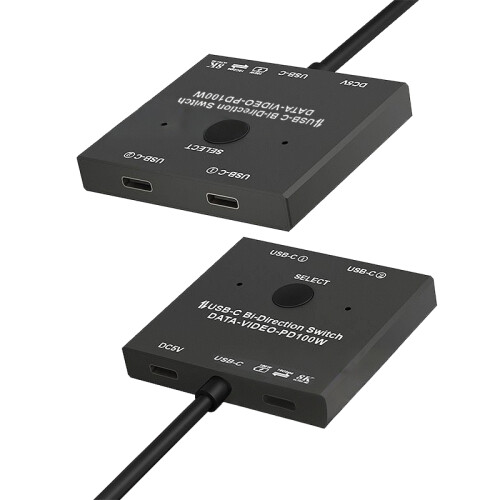 Type-C Switcher 8K 60Hz, 10Gbps, PD100W, Full Function Interface HD Screen Cutter