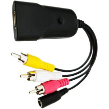 RCA AV CVBS to HDMI-compatible Converter Set-top Box to TV Cable PAL/NTSC VHS