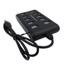 10 Port Hub USB 2.0 High Speed Multiple Splitter Adapter Extension Cable