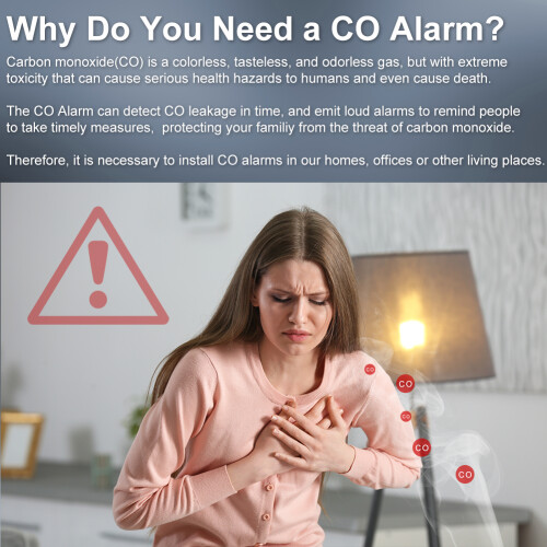 Zigbee Tuya Smart Life CO Gas Leak Carbon Monoxide Detector Self-test Function 2