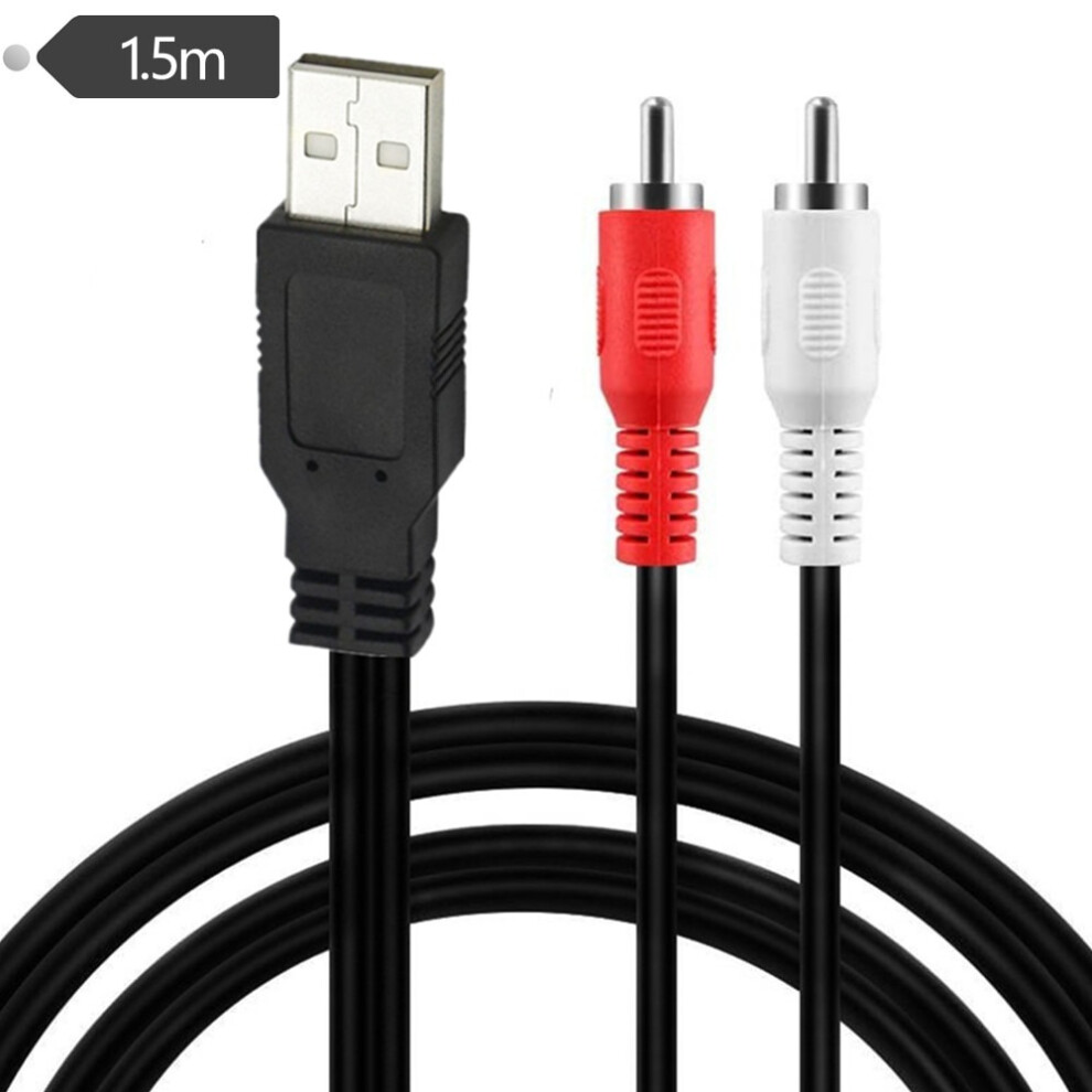 Dual Rca Male To Usb Male A Composite Adapter Audio Video Data Extension Cable 320997579656