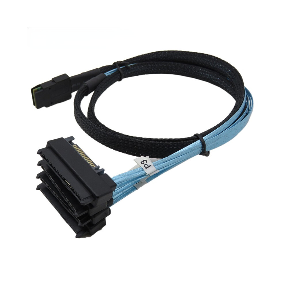 (100Cm) Mini Sas 36P Sff-8087 To 4 Sff-8482 Connectors With Sata Power Cable 50Cm/100Cm 320997579854