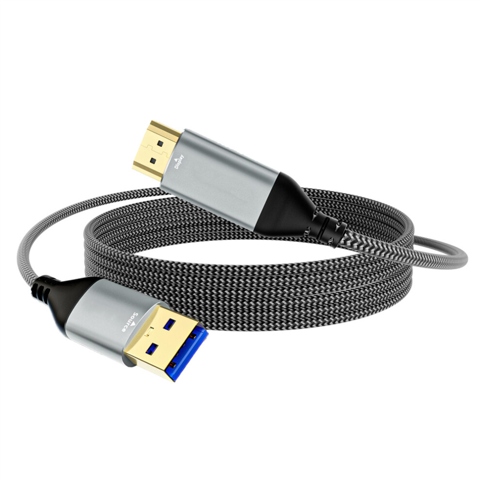 (Usb To Hdmi) 2M Usb3.0 To Vga/Hd-Mi/Dvi Male To Male Video Cable Laptop To Monitor Projector 320997579830