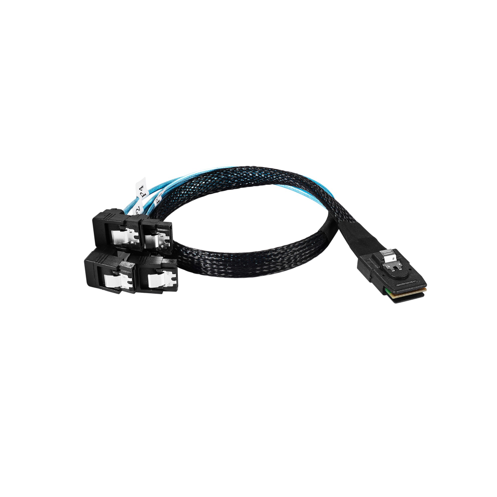 (Elbow, 50Cm) Mini Sas Cable Sff-8087 To 4 Sata3.0 Straight/Elbow 7Pin Hard Drive Data Cable 320997579885