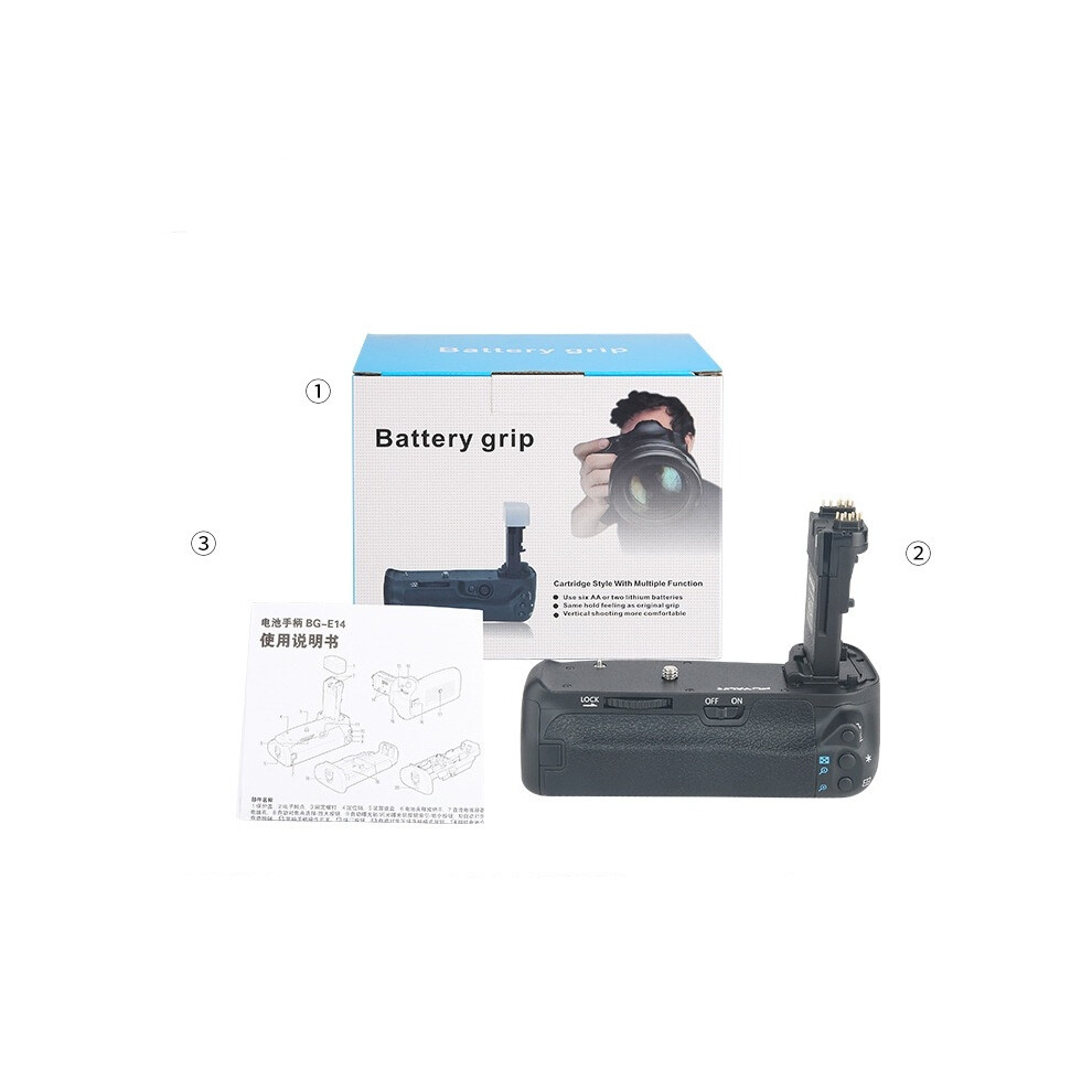 (Bg-E14 Without Remote Control) Vertical Battery Grip Bg-E14 For Canon Eos 70D 80D 90D Digital Slr Camera 320997580157
