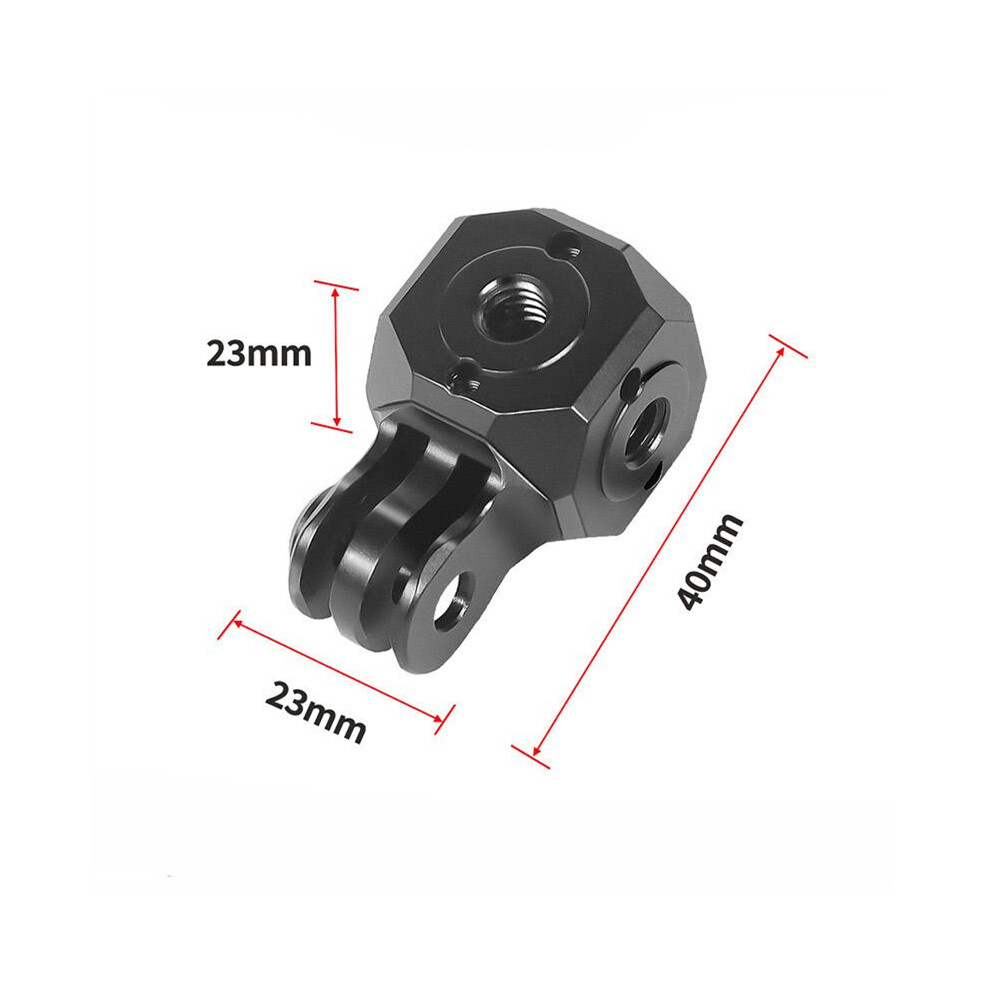 (A-Screw Hole Adapter) 1PCS CNC Aluminum Multi-Screw Hole Tripod Adaptor For Gopro 1/4 3/8 Interface