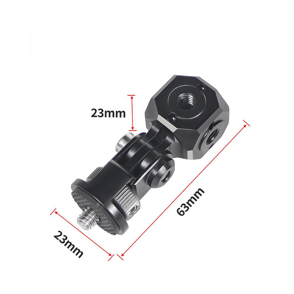 (E-Screw Hole Adapter) 1PCS CNC Aluminum Multi-Screw Hole Tripod Adaptor For Gopro 1/4 3/8 Interface