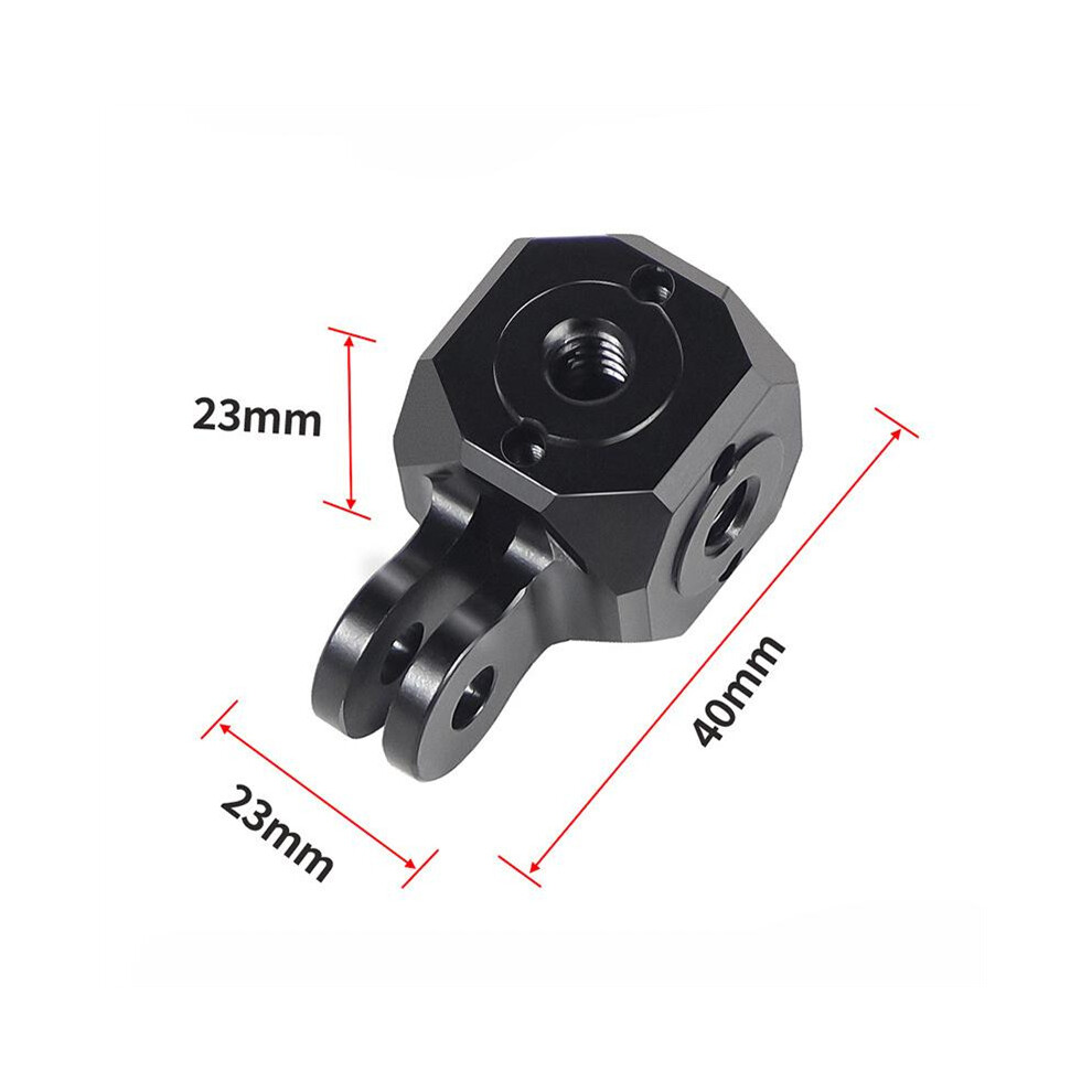(B-Screw Hole Adapter) 1PCS CNC Aluminum Multi-Screw Hole Tripod Adaptor For Gopro 1/4 3/8 Interface