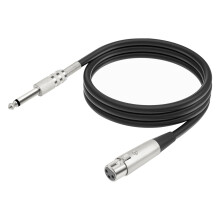 (1M) XLR Female To 1/4 (6.35mm) TS Mono Jack Mic Cord Unbalanced Microphone Cable